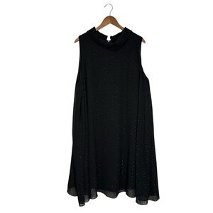 Jessica Howard Women’s Plus Size 18W Black Flowy Swing Style Sleeveless Dress
